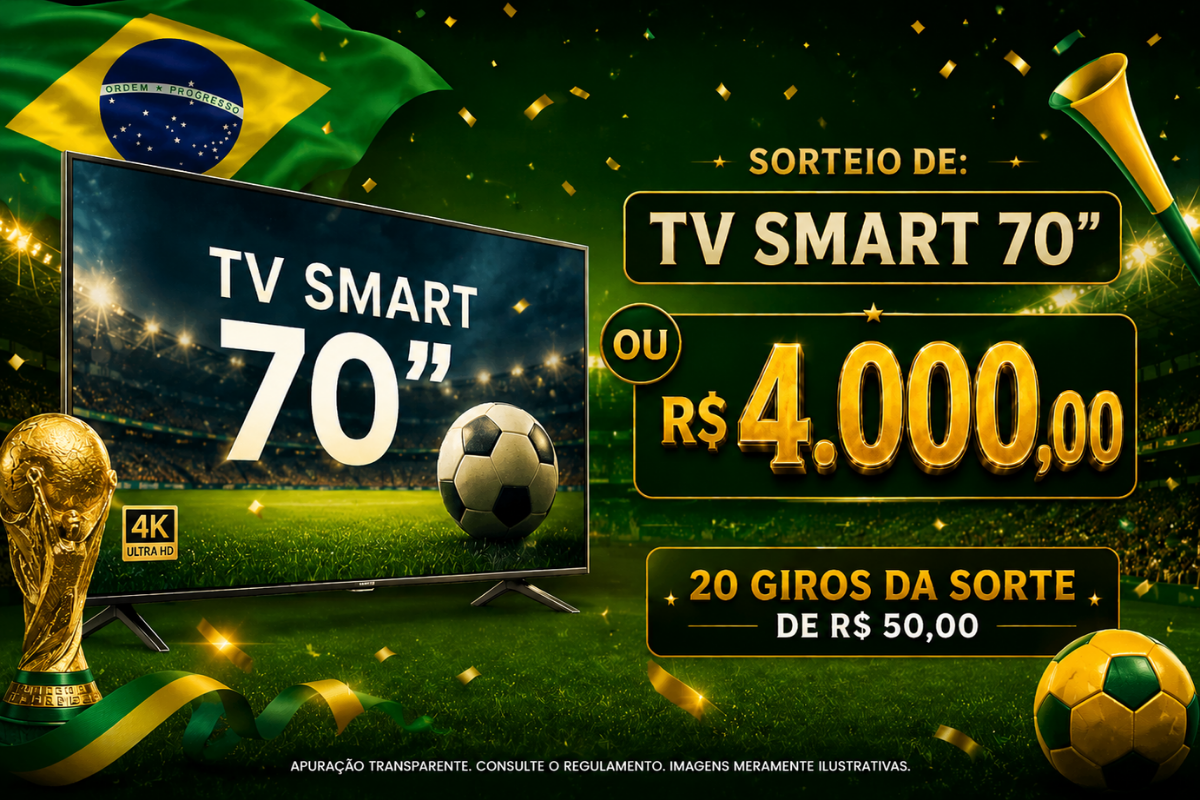 TV Smart 70" ou R$4.000,00